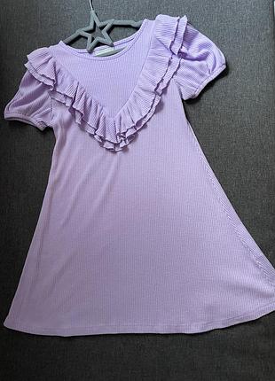 Плаття сукня в рубчик для дівчинки 5-6років