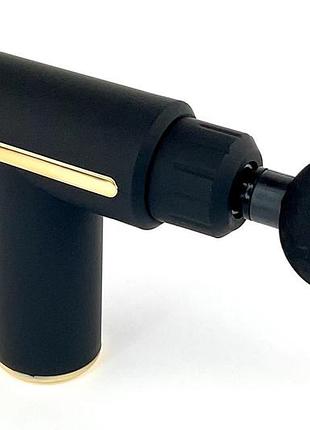 Перкуссионный ручной массажер для тела чёрный s5222-s5191-fg110-head-black