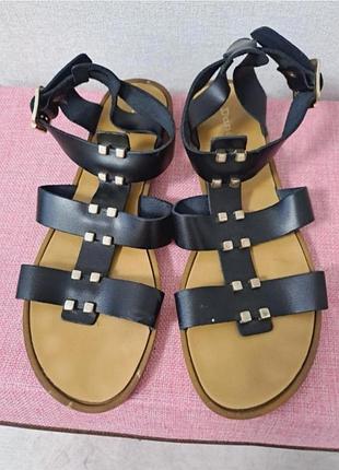 Сандалии босоножки гладиатора кожаные