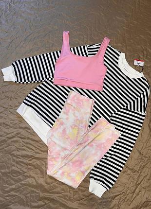 Костюм для фитнеса тай дай лосины топ