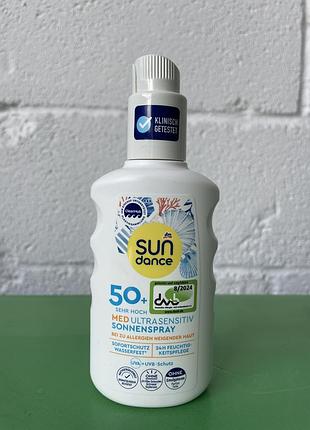 Сонцезахисний спрей для чутливої шкіри sun dance, spf 50, 200 мл