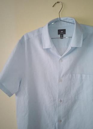 Рубашка 54% льна 36% хлопок типа гавайской навыпуск