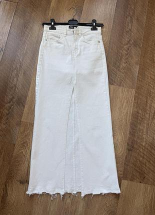 Біла джинсова спідниця zara, xs