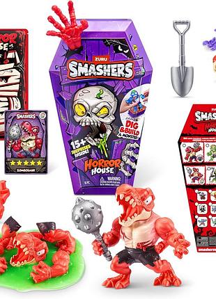 Игровой набор smashers herror house medium zombosaur zuru дом ужасов зомби рекс (74125)