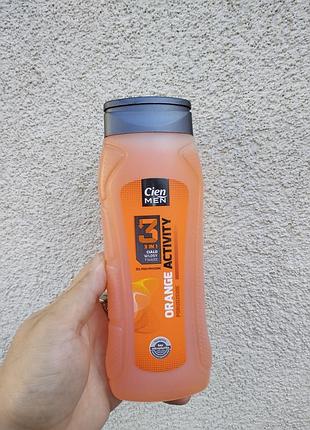 Чоловічий гель для душу cien men orange activity 400 мл
