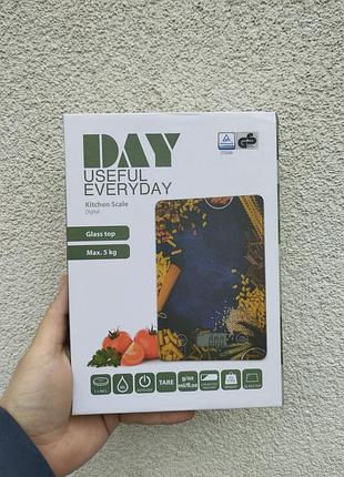 Цифрові кухонні ваги day useful everyday kitchen scale digital, 5 кг