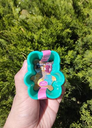 Набір силіконових форм для випікання у формі ведмедя 3 шт