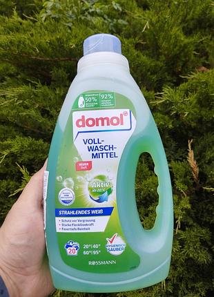 Гель для прання світлих та білих тканин domol vollwaschmittel 20 прань 1.1 л