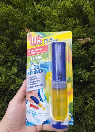 Гелевый шприц для унитаза w5 lemon 12 использований