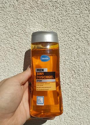 Чоловий гель для душу bevola men 3in1 sport, 300 мл