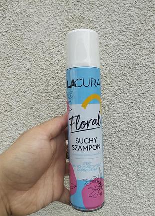 Сухий шампунь для всіх типів волосся lacura floral 200 мл