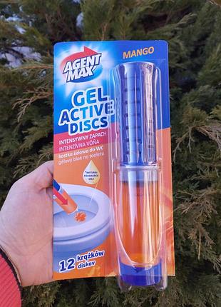 Гель-шприц для унітазу agent max gel active discs mango 75 мл