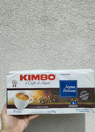 Кава мелена kimbo aroma italiano, 4*250 г, італія
