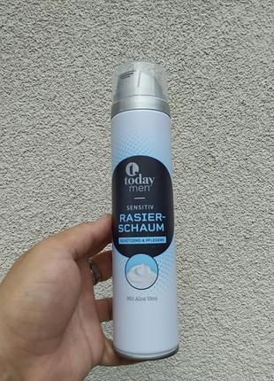 Чоловіча піна для гоління today men sensitiv rasier schaum – 300 мл