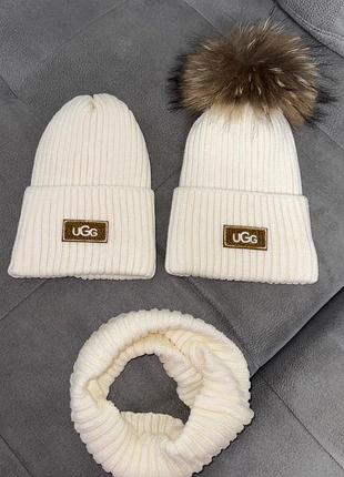 Шапка зимова хомуты ugg