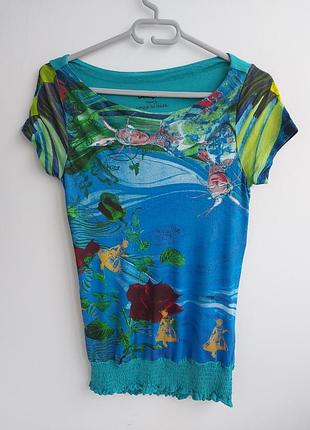 Яскрава футболка desigual,100% віскоза