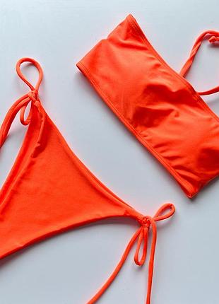 Купальник помаранчевий бандо