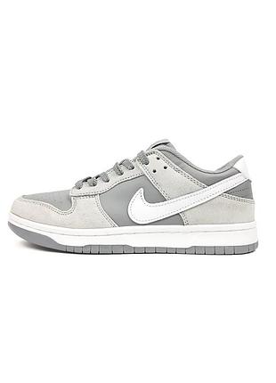 Кросівки жіночі nike sb dunk low сірі з білим