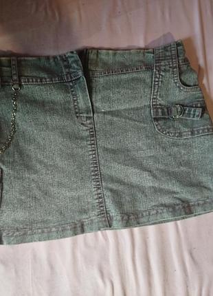 Юпочку джинсова з кармашками