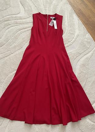 Сукня міді червона