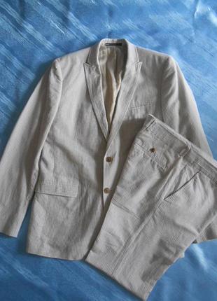 Классический молодежный льняной костюм mexx, eu 48-50