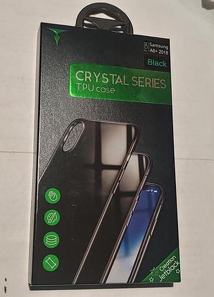 Samsung a6+ 2018 crystal series tpu чохол чорний