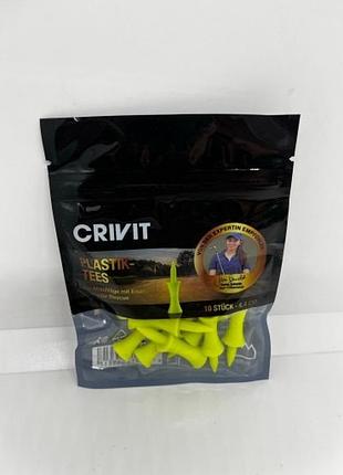 Набор держателей для мячей для гольфа crivit, 10 предметов, светло-зелёный, 4,4 см, пластик