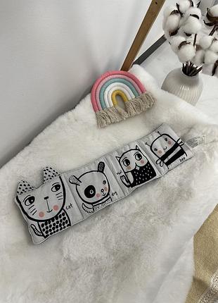 Мягкий тканевый книжный разворот для младенцев, развивающая книжка, мягкая книжечка