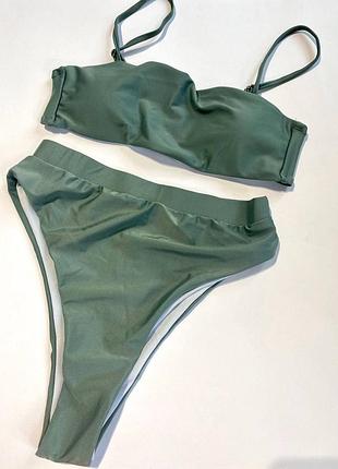 Топ і високі трусики, купальник плавки з високою посадкою і топ з чашками, роздільний купальник з високими трусиками