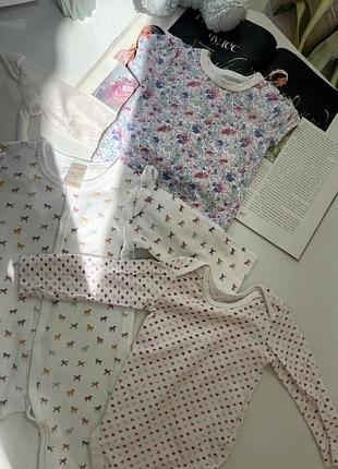 Комплект человечек и боди на девочку 💓 6
