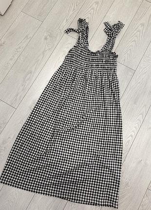 Сарафан в клітинку батал