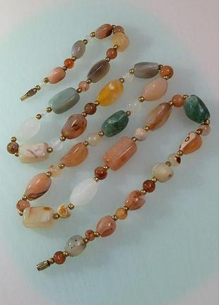 Намисто агатове з натуральних каменів.