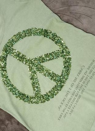 Салатовая женская футболка, размер l