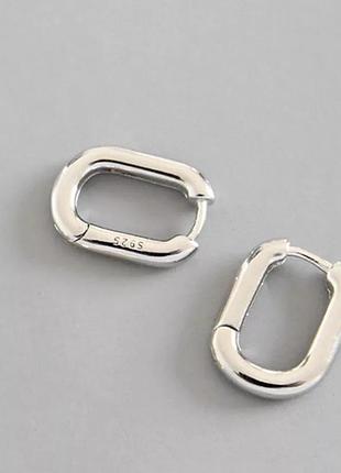 Овальні сережки срібло 925 проби покриття