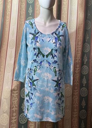 Туніка з принтом колібрі