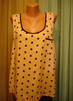 Легка блузка з подовженою спинкою "dorothy perkins" 16 р romania