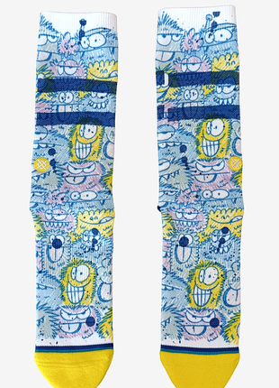 Носки happy socks x huf/цветные/с принтом/мультяшные/