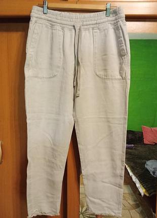 Брюки zara,лёгкие женские,пояс на резинке,с карманами.