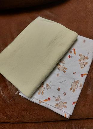 Комплект из 2шт байковые теплые пеленки 90*85 75*110