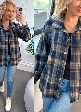Женская рубашка в клетку
