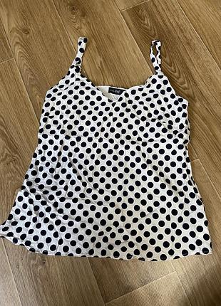 Блузка на брителях в горох f&f