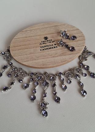 Комплект сережки + колье