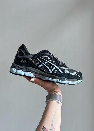 Мужские кроссовки asics gel-nyc black blue ассикс черного из голубых цветов