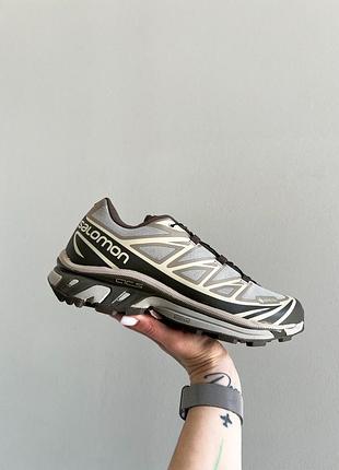 Чоловічі кросівки salomon xt-6 gore-tex brown саломон коричневого кольору