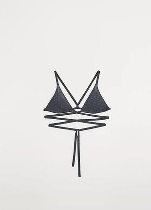 Вʼязаний strappy бра zara