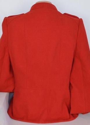 Брендовое красное демисезонное пальто полупальто internacionale этикетка2 фото