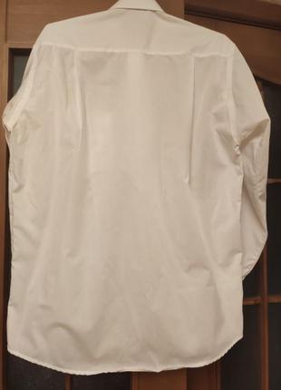 Белая мужская рубаха renato cavalli р.39-40 (евро)2 фото