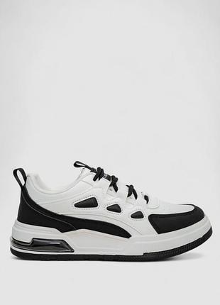 Кросівки чоловічі демісезонні, колір біло-чорний, 243rhk106