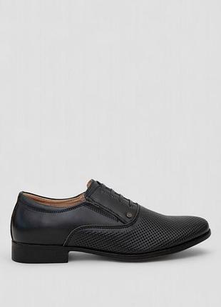 Туфлі чоловічі з перфорацією, колір темно-синій, 243rc1595