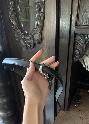 Ремінь шкіряний чорний пояс